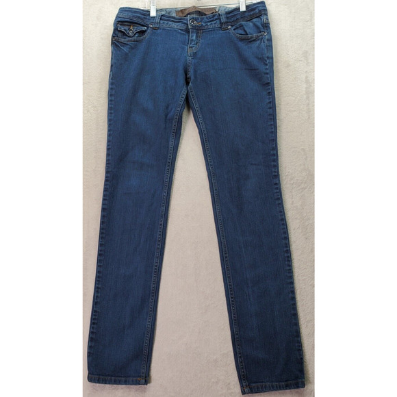 Stradivarius Jeans Women's‎ Size 42 Blue Denim Cotton Coin Pockets Straight Leg - Picture 1 of 8